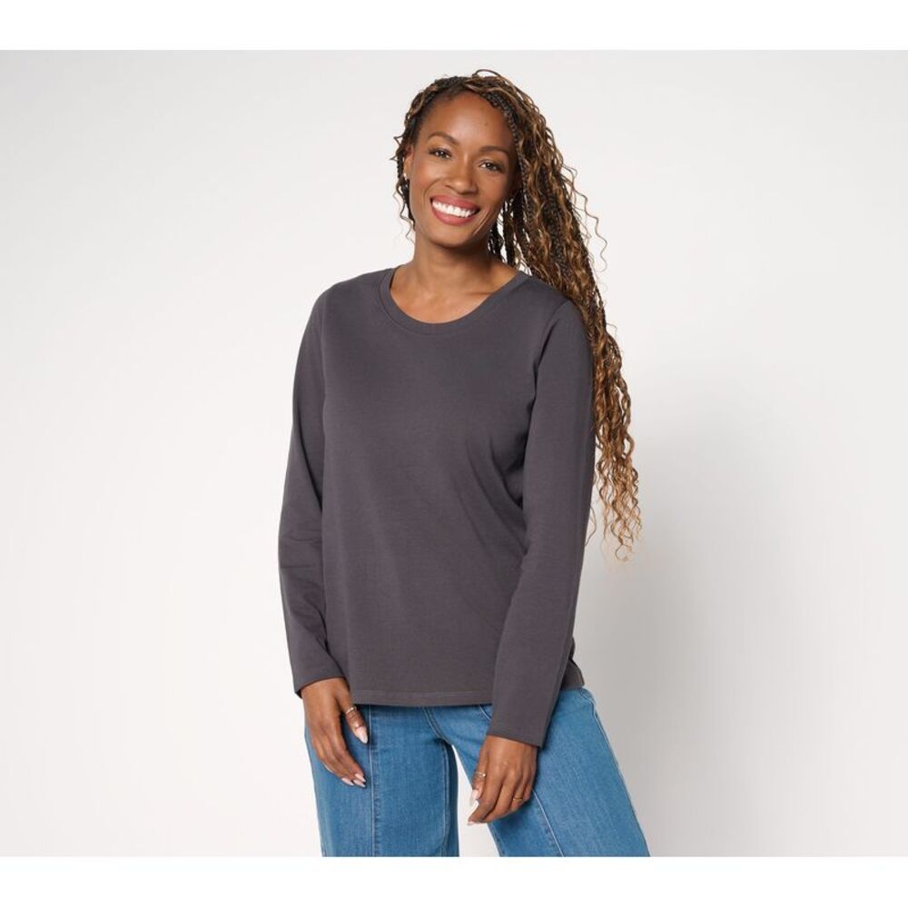 Liberare Women's Top Plus Sz 1X 100% Cotton Long Sleeve Multi-colored A706784